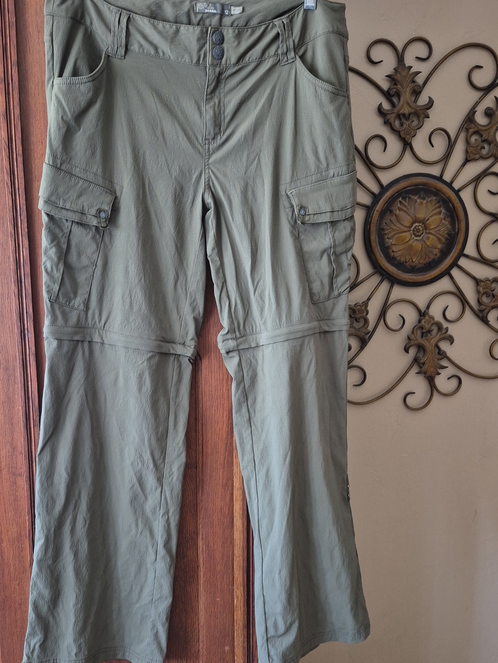 Prana Womens Convertible Cargo Pants - Olive
